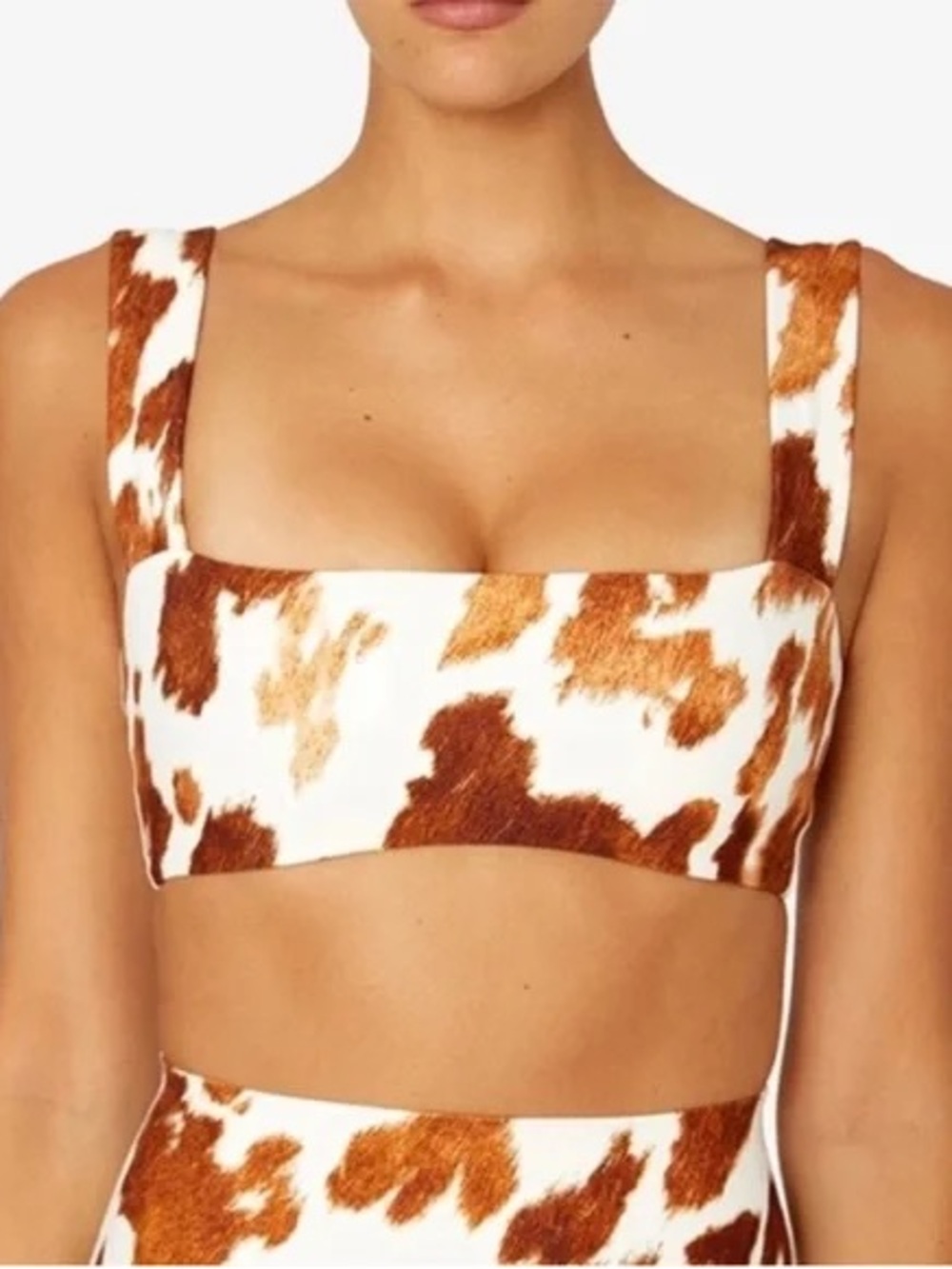 WeWoreWhat | Bandeau Bra Top Cowhide Print